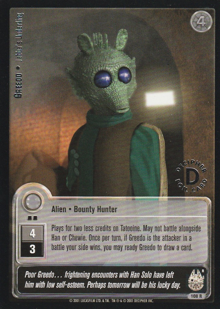 Greedo - Jabbas Underling (R) - Silver Stamped