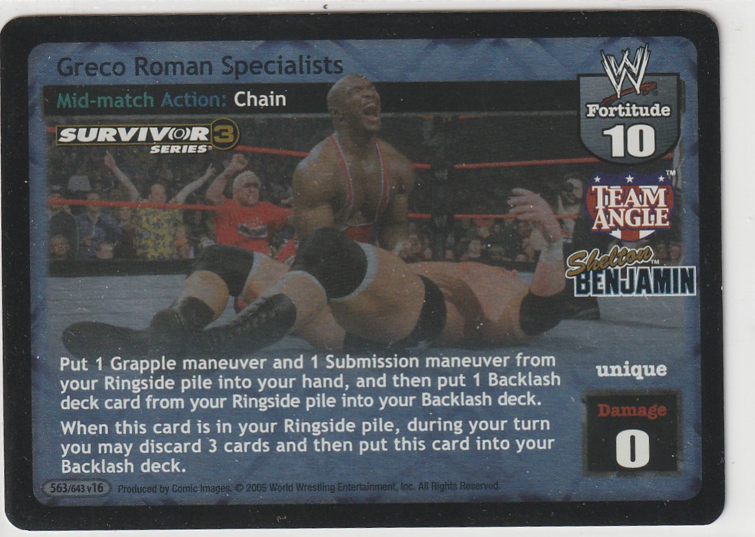 Greco Roman Specialists (SS3)
