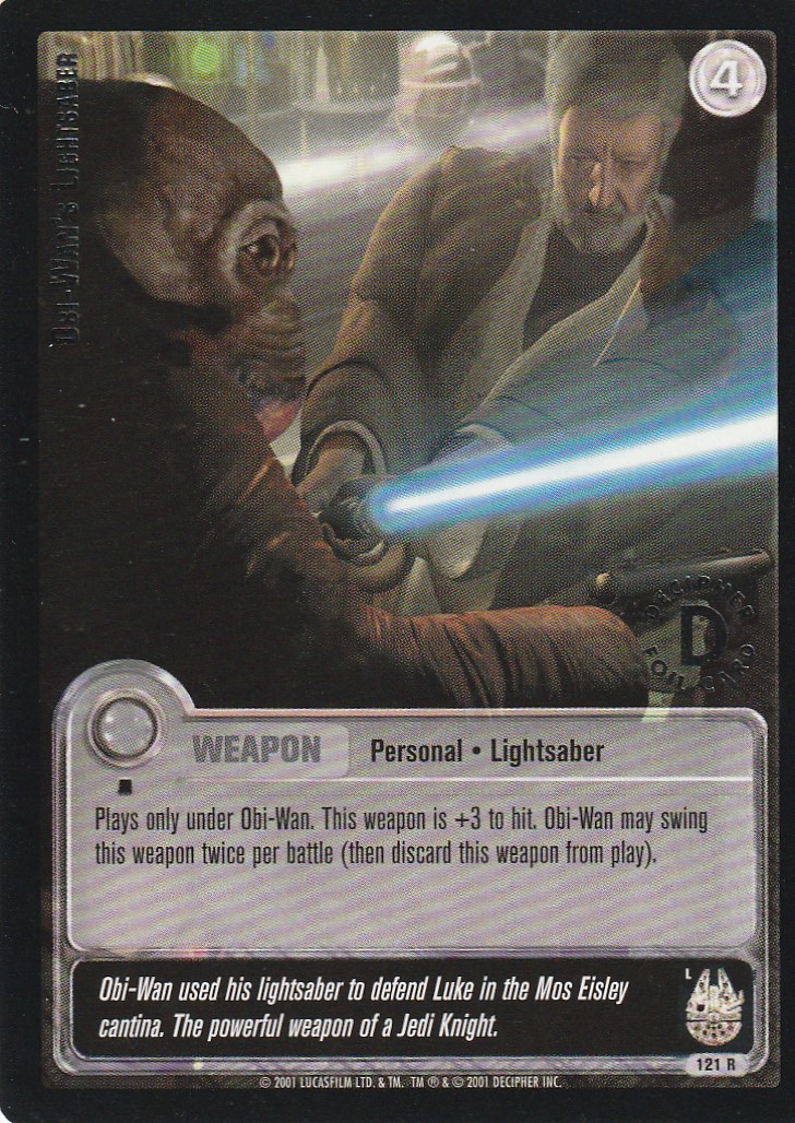 Obi-Wans Lightsaber (L) - Silver Stamped