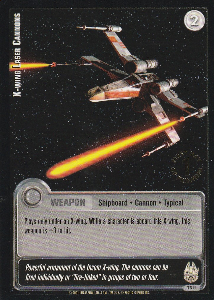 X-wing Laser Cannons - 1st Day Stamped