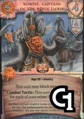 Korhil, Captain of the White Lions