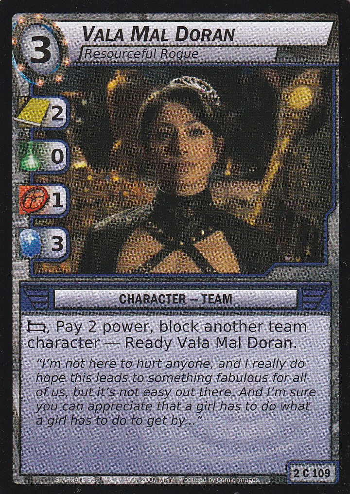 Vala Mal Doran, Resourceful Rogue