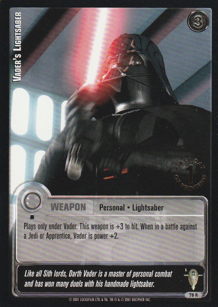 Vaders Lightsaber (L) - 1st Day Stamped