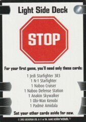 Light Side Deck STOP Card