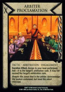 Arbiter Proclamation