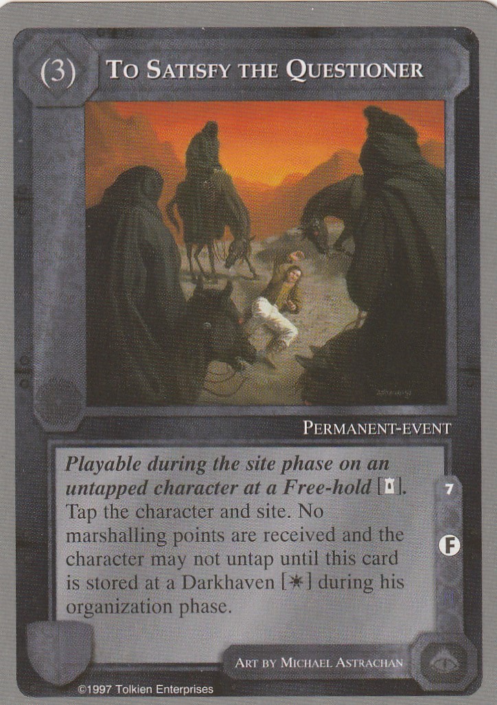 To Satisfy the Questioner [Reprint] - LE245
