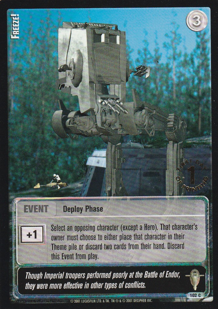 Freeze! - 1st Day Stamped