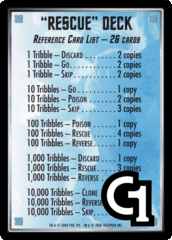 Rescue Deck Reference Card (Blue)