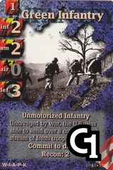 Green Infantry (American; Men walking with Riffles in Field)