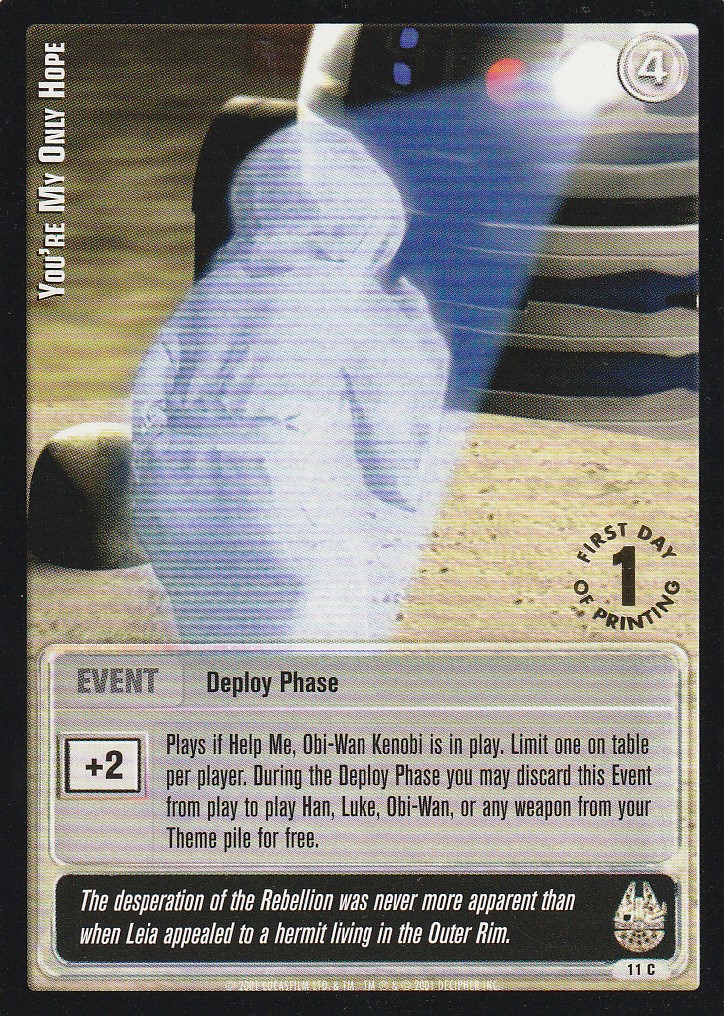 Youre My Only Hope - 1st Day Stamped