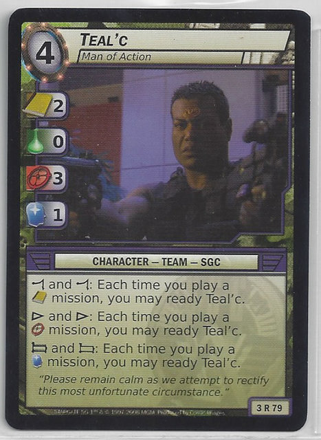 Tealc, Man of Action