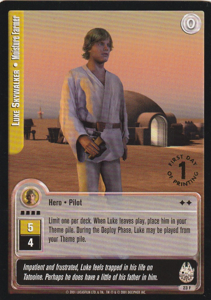 Luke Skywalker - Moisture Farmer - 1st Day Stamped