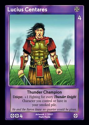 Lucius Centares, Thunder Champion