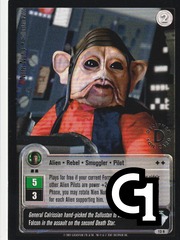 Nien Nunb - Sullustan Pilot - Silver Stamped