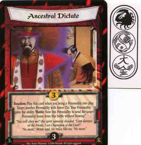 Ancestral Dictate