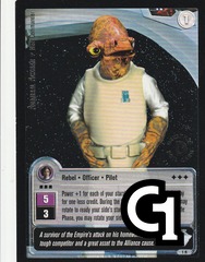 Admiral Ackbar - Fleet Commander - Silver Stamped