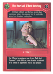 I Find Your Lack of Faith Disturbing [White Border]