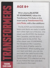 Blaster vs Soundwave Rules