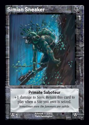 Simian Sneaker, Primate Saboteur
