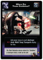 Where Are Those Droidekas?