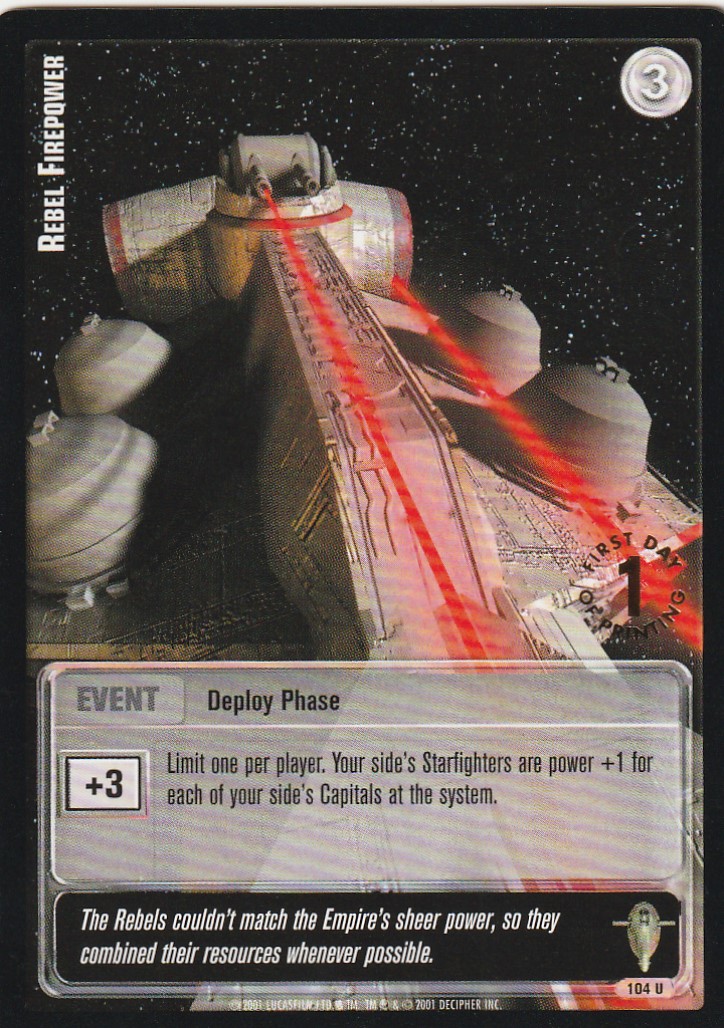 Rebel Firepower - 1st Day Stamped