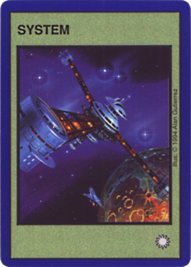 System G [Blue 3-armed space station]