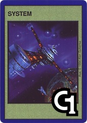 System G [Blue 3-armed space station]