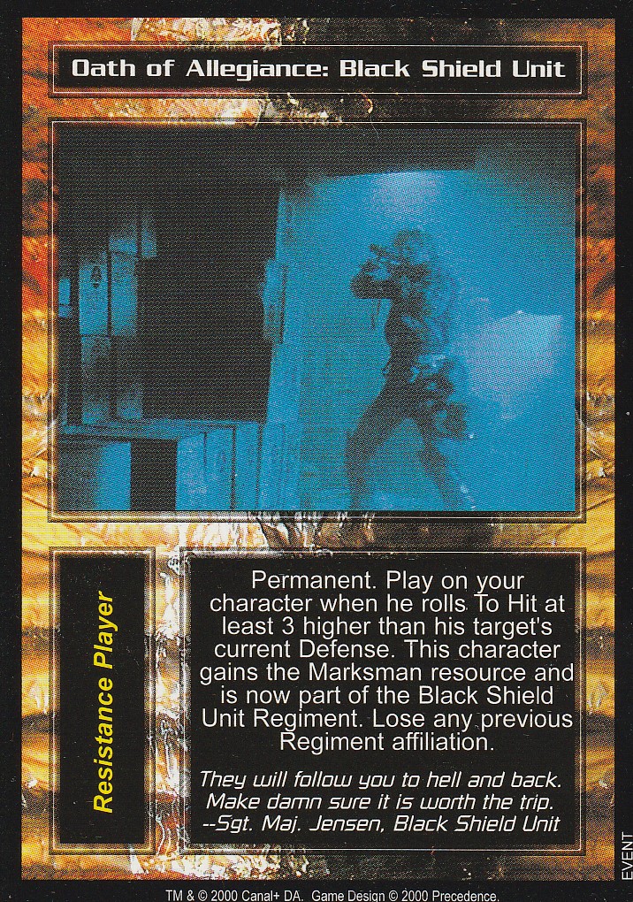 Oath of Allegiance: Black Shield Unit