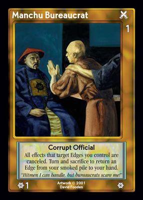 Manchu Bureaucrat, Corrupt Official