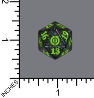 Spindown Dice (D-20) - Phyrexia: All Will Be One (Black w/green)