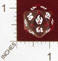 Spindown Dice (D-20) - Fire & Lightning