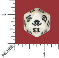 Spindown Dice (D-20) - Eldritch Moon (White)