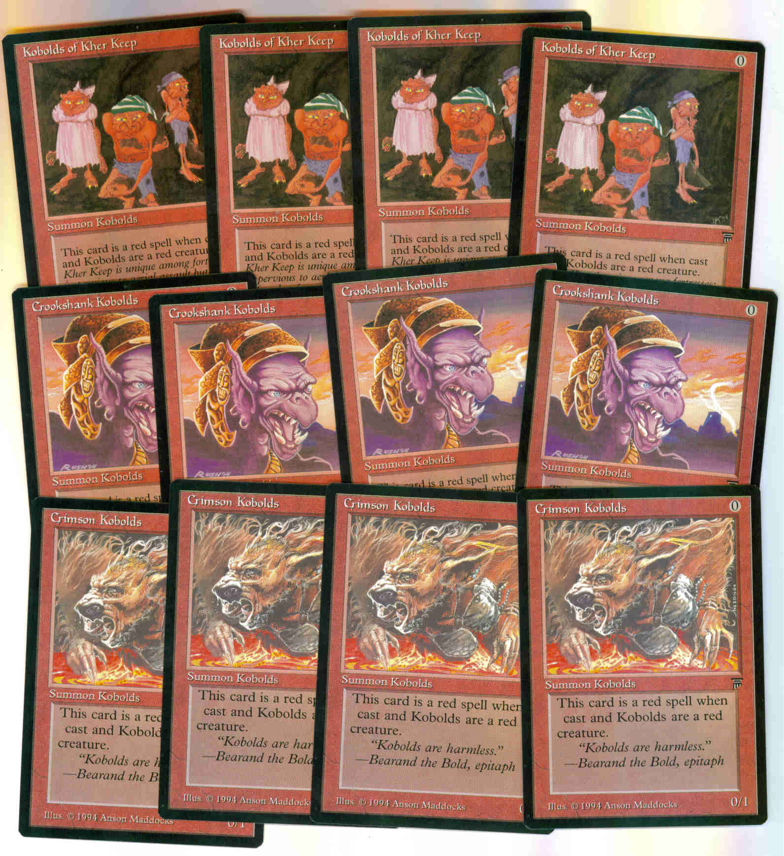 Legends 12 Card Kobolds Set