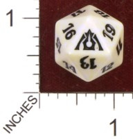 Spindown Dice (D-20) - Dragon's Maze - Orzhov (Black/White)