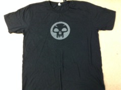 MTG Black Mana Symbol Tshirt - Large