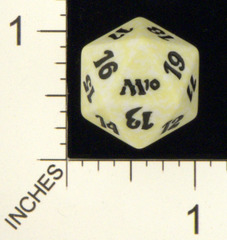 Spindown Dice (D-20) - Magic 2010 (M10) - White