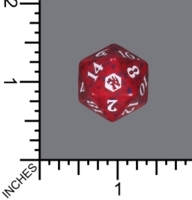 Randomized Non Spindown Dice (D-20) - Adventures in the Forgotten Realms (Red)