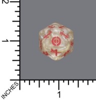 Spindown Dice (D-20) - Phyrexia: All Will Be One (White pearl w/ red Phyrexian)