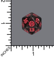 Spindown Dice (D-20) - Phyrexia: All Will Be One (Black w/red)