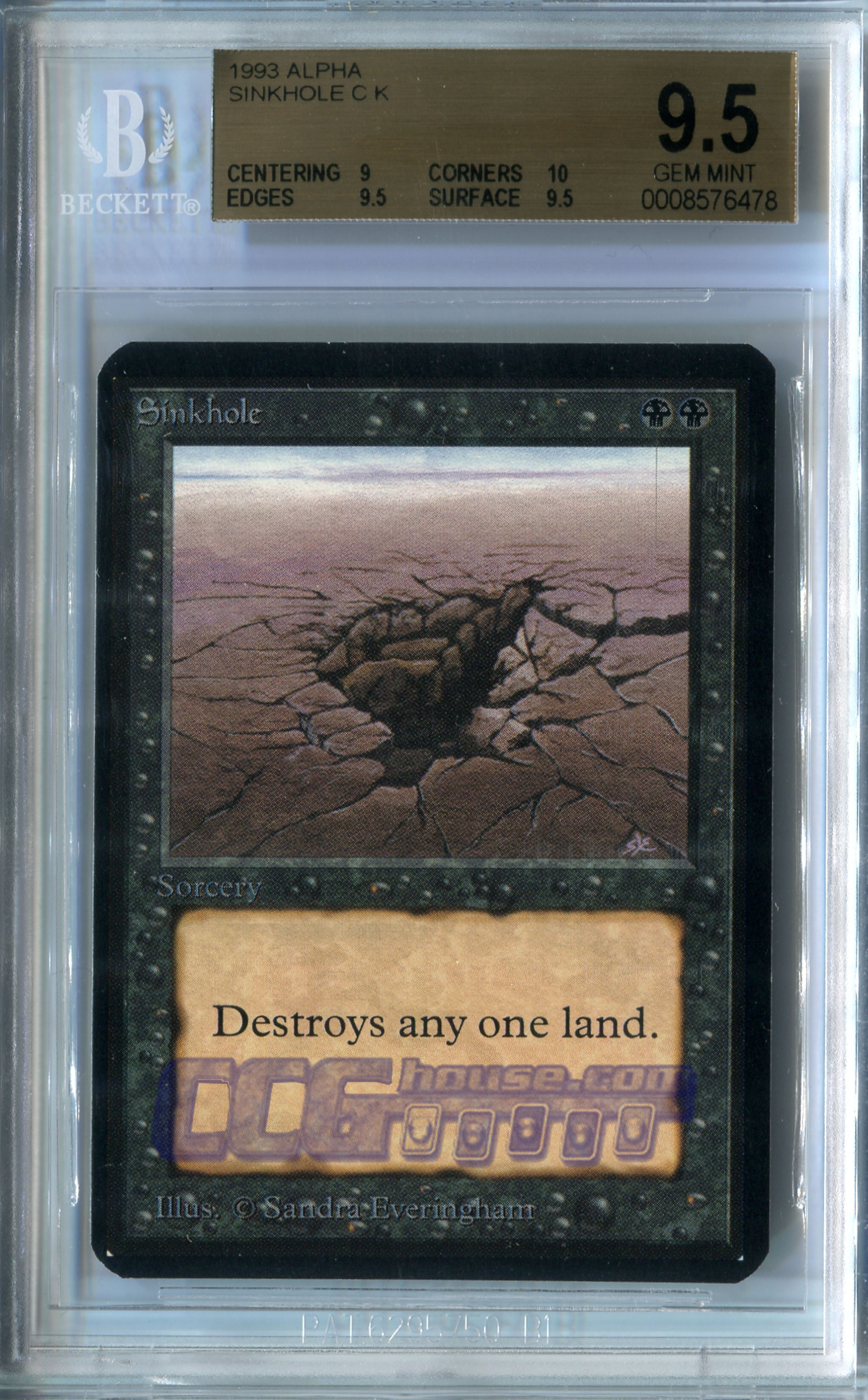 Sinkhole (Alpha) - BGS GEM MINT 9.5 (w/10 sub) MTG *CCGHouse