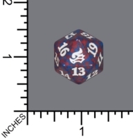 Spindown Dice (D-20) - Strixhaven (Prismari - Blue/Red)