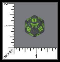 Spindown Dice (D-20) - Duskmourn: House of Horror (Black w/green)