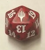 Spindown Dice (D-20) - Planeswalker Red (Duel Decks)