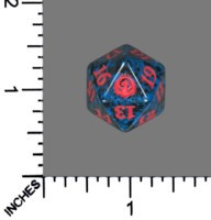 Spindown Dice (D-20) - Guilds of Ravnica - Izzet (Blue/Red)