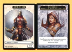 Token - Emblem - Elspeth, Knight-Errant // Soldier