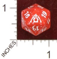 Spindown Dice (D-20) - Dragon's Maze - Boros (Red/White)