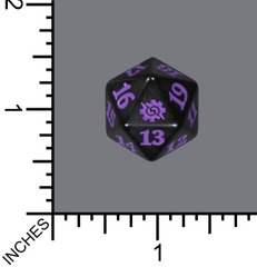 Spindown Dice (D-20) - The Brothers' War (Black Speckle w/Black)