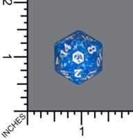 Randomized Non Spindown Dice (D-20) - Adventures in the Forgotten Realms (Blue)