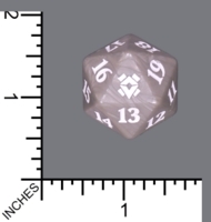 Spindown Dice (D-20) - Zendikar Rising Gift Edition (Silver w/white)