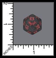 Spindown Dice (D-20) - Duskmourn: House of Horror (Black w/red)